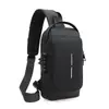 Bolsa de Peito Masculina Antifurto com Cadeado de Combinação Mochila Pequena Casual Esportiva Bolsa Transversal de Ombro Bolsa para Carro Bolsa de Ombro Fashion
