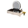 Tocador pequeño de madera maciza para apartamento, dormitorio, 60 cm, moderno, simple, nuevo 2023, estilo crema, tocador integrado con cajonera