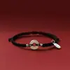 Pulsera de Hilo Rojo con Hebilla de Paz de Jade Hetiano Natural para Mujer, Plata Pura Atrae Riqueza y Fortuna, Pulsera de Pareja de Plata Pura, Regalo para Mejores Amigas