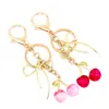 Accesorios de Moño de Cereza de Moda y Sencillos, Llavero de Cereza Rojo y Rosa, Colgante para Bolso, Cadena para Teléfono Móvil para Mujeres