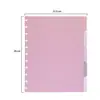 Cuaderno de Hojas Sueltas A4 con 11 Agujeros Tipo Hongo Cuaderno Sencillo con Divisores Creativos Desmontables de 5 Páginas y Páginas Recargables