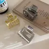 Pasador de Metal Cuadrado Simple Elegante Coreano para Mujer Pinza de Tiburón para el Cabello Adorno para la Cabeza de Otoño e Invierno con Diseño de Nicho