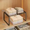 Prateleira Divisória de Guarda-Roupa, Prateleira Extensível para Armário de Quarto, Rack de Armazenamento Doméstico para Roupas e Itens Diversos
