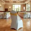 Venda Quente Fivela Elástica Bronzeada Tira Decoração de Banquete Grátis Casamento Hotel Banquete Festa Capa de Cadeira Tira