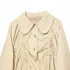 Comercio Exterior Ropa de Mujer 2026 Primavera Nuevo Estilo Moda Europea y Americana Simple Versátil Plisado Corto Mangas Largas Gabardina
