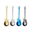 Colher de Guitarra Criativa Transfronteiriça em Aço Inoxidável 304, Colher de Sobremesa Musical Instrumento Baixo da Moda, Colher para Mexer Café, Atacado do Fabricante