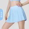 Saia Plissada de Tênis de Verão para Yoga com Bolsos, Saia Esportiva de Fitness para Badminton, Alta Elasticidade, Respirável, Anti-Exposição para Mulheres