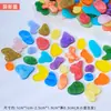 Materiales para manualidades de mosaico: piezas sueltas de acrílico, pétalos coloridos de forma irregular, partículas sueltas