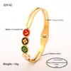 Joyería para Manos Europea y Americana Anillo Geométrico Corte de Línea Árbol de la Vida Diamante de Barro Incrustado Accesorios de Pulsera Pulsera de Acero de Titanio para Mujeres