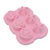 Bandeja de Hielo Creativa de Rosa y Diamante Molde de Hielo Casero de Silicona de Grado Alimenticio Bola de Hielo para Whisky Molde de Cubitos de Hielo de Fácil Liberación