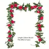 Trepadeiras de Rosas Artificiais, Flores Artificiais, Trepadeiras Decorativas para Tubos de Ar Condicionado da Sala de Estar, Decoração de Sistema de Aquecimento, Trepadeiras de Flores Artificiais de Seda Plástica