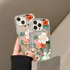 Funda de Teléfono Floral Colorida Adecuada para iPhone 17 Pro Max, 13/14 Botones Electroplateados, 16 Apple 15 Cobertura Completa, 12