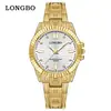 Relojes de Moda Longbo para Hombre y Mujer con Incrustaciones de Diamantes para Comercio Exterior, Relojes de Pareja de Venta Caliente Transfronteriza, Relojes de Cuarzo con Correa de Acero Impermeables Luminosos