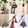Cadena para Teléfono Móvil con Borla Colgante Caballo del Zodiaco de Madera de Durazno Sándalo Verde Llavero para Hacerse Rico Rápido Encanto de Bolsa de Buena Suerte Año del Caballo