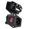 Enchufe de alimentación de CA tres en uno tipo tarjeta enchufe de producto enchufe AC-01 rojo con interruptor fusible