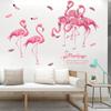 Nueva pintura decorativa de flamenco rosa estilo ins europeo y americano, romántica para dormitorio, sala de estar, fondo de sofá, embellecedora, adhesivos de pared