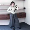 Conjunto Casual para Niñas Otoño 2026 Estilo Nuevo Niñas Grandes Capa Base de Dibujos Animados Cubrepañal de Primavera y Otoño Pantalones de Pierna Ancha