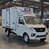 Exportação de caminhões refrigerados estilo pão de nova energia totalmente elétricos, veículos pequenos isotérmicos refrigerados, veículos de conservação de frescor com placa azul, nova oferta