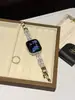 Pulseira de Metal Chamativa com Zircônia e Cobre Totalmente Adequada para Apple Watch iWatch 12ª Geração 11/10 Ultrase