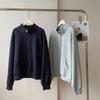 Gao Kezhong suéter de punto de aire con cuello alto para mujer 2024 otoño simple versátil holgado ajustado casual cárdigan abrigo top