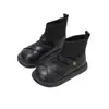 Botines cortos para niña, nueva colección primavera/otoño 2025, botas para niño, botines calcetín para niña, botines de otoño estilo británico, zapatos de princesa para niñas pequeñas