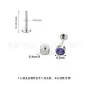 Aretes de Aleación de Titanio F136 con Circonita, Tachuelas para Cartílago, Tachuelas para Labio, Tachuelas Ciliares de Titanio G23 con Rosca Interna, Joyería para Piercings Corporales