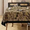 Toalha de Mesa de Luxo Leve de Alta Qualidade Impermeável e à Prova de Óleo Estilo Retro Americano Dopamina Tapete para Mesa de Jantar Estilo Ins Toalha de Mesa para Mesa de Centro