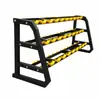 Bestseller transfronteiriço: Suporte de halteres redondo comercial, de duas camadas, para 10 pares, rack de armazenamento de equipamentos de halteres para fitness