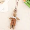 Pingente de Tecido Fofo Estilo Coreano para Crianças, Corrente Pendente Versátil Outono e Inverno Nova Cor Melad Broche de Corda de Couro