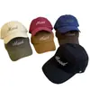 Gorra de Béisbol Bordada con Letra Simple Retro para Mujer, Ala Ancha, Corona Profunda que Hace que la Cara Parezca Más Pequeña, Protección Solar, Ala Suave, Gorra tipo Pico para Hombre