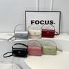 Versión Coreana Bolso de Diseño de Nicho Bolsa de Viaje para Mujer Nueva Moda Tendencia Bolso Cuadrado Pequeño Plateado Bolso de Hombro Único Cruzado Transfronterizo