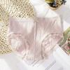 [Embalaje independiente] Ropa interior de encaje de talla grande para damas, pantalones bombachos sin costuras, antibacterianos, transpirables, cintura, calzones para damas