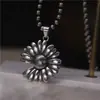 Colgante Pequeño de Margarita de Plata Estilo Coreano Gd G-Dragon para Hombres, Colgante de Collar de Flor Vintage de Pareja 925 para Mujeres