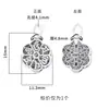 (Plata de Ley S925 Nuevo Estilo Chino Hueco Colgante de Caja Ga con Mantra de Seis Caracteres Colgante de Collar para Pastillas de Incienso)