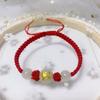 Zircón Punk Estrella Estallido Retro Rojo Geométrico Calavera Forma de Corazón Plata Esterlina Pulsera Personalizada Exquisita Pulsera Hecha a Mano