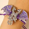 Pulseira Tecida à Mão com Dragão de Esmalte Vintage de Nicho Pulseira de Dragão Cravejada com Diamantes Transfronteiriça Europeia e Americana Joia Versátil Personalizada para Homens