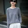 Nueva colección de otoño e invierno de suéteres de lana de alta calidad: Suéteres tipo jersey de punto acanalado, cuello redondo, corte holgado para mujer, disponibles para venta al por mayor transfronteriza