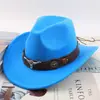 Sombrero de Lana Negro para Mujer de Comercio Exterior Europeo y Americano Primavera y Otoño, Retro Británico de Ala Ancha Versátil para Actuación en Escenario Jazz Hombres