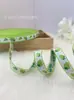 Cinta de Lazo Bordada Jacquard de Fresa Oreja de Madera de 1.5cm Hecha a Mano DIY Cinta para Embalaje de Caja de Regalo