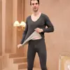 Conjunto Exclusivo de Roupa Íntima Térmica para Homens e Mulheres, Forrado com Fleece Outono Casal Inverno Conjunto Sem Costura dos Dois Lados