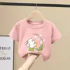 Camiseta de Verano de Algodón Puro con Dibujos para Niñas, Nuevo Estilo 2026, Top Holgado Elegante de Verano para Niñas Grandes