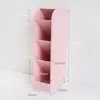 Oblíquo inserir grande fosco suporte de caneta desktop caixa de armazenamento mesa papelaria rack de armazenamento transparente cosmético escova tubo de armazenamento