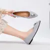 Zapatos Franceses de Gamuza 2026, Nuevos Zapatos de Mujer para Primavera y Otoño, Punta Fina Puntiaguda con Hebilla de Pedrería, Zapatos Planos con Hebilla de Copo de Nieve
