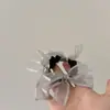 Liga para el cabello coreana versátil, simple y dulce para niña, con un moño de encaje de alta gama, scrunchie para moño para realzar el volumen del cabello, accesorio para el cabello