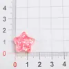 Acessórios de resina transparentes em formato de estrela de cinco pontas para DIY de capas de celular com cola cremosa, adesivos para copos de água e decorações de sapatos