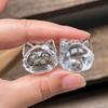 Pulsera de Cristal Blanco Purificante Corporal Piezoeléctrico al por Mayor con Talla de Gato Kt Accesorios de Joyería DIY Xiaohongshu Douyin