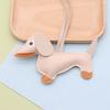 En stock Colgante de perro salchicha Lindo Ruth Mismo estilo Cuero Cachorro Bolso Colgante Pareja Llavero Coche Colgante