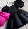 Vestido de Anfitriona para Niñas Nuevo Estilo Manga Abullonada de Perlas Vestido Tutú de Princesa Vestido de Actuación de Baile para Show de Piano Infantil