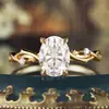 Yincheng Aliexpress Nueva Sucursal Transfronteriza Anillo Moda Femenina Gota de Agua Circonita Joyería Anillo de Flor Venta Directa