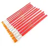 Fabricante Venta al por Mayor Pincel para Pintura al Óleo Mango Rojo Pelo de Nailon Pincel para Pintura al Óleo Pincel para Acuarela Gouache Pincel para Pintura Infantil Venta al por Mayor de Pinceles
